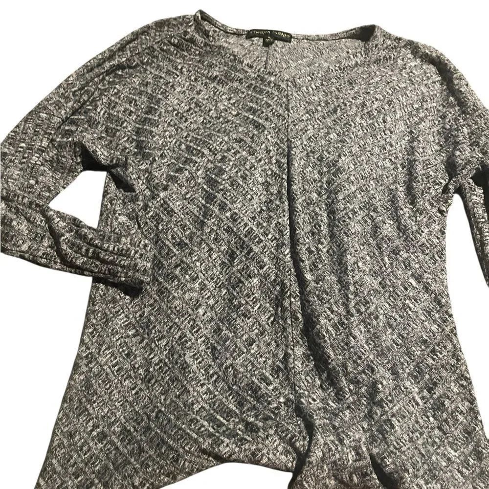 Always Indigo size small Gray Textured Long Sleeve Top like new